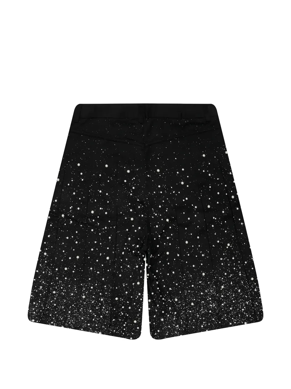 BIRTH OF ROYAL CHILD Geplooide shorts verfraaid met parels Zwart