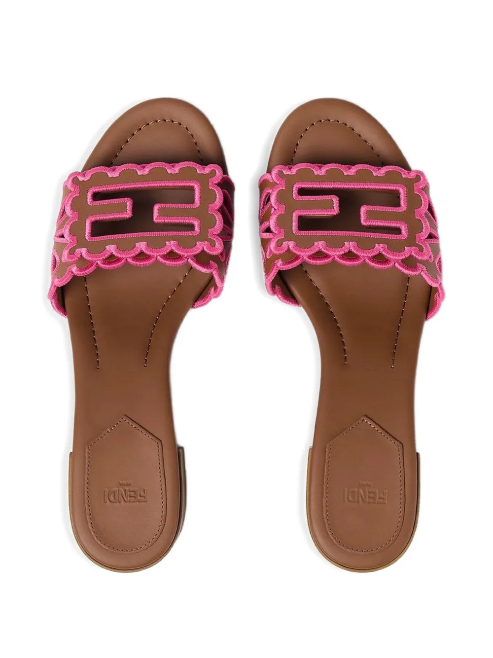 FENDI scalloped sandals Bruin