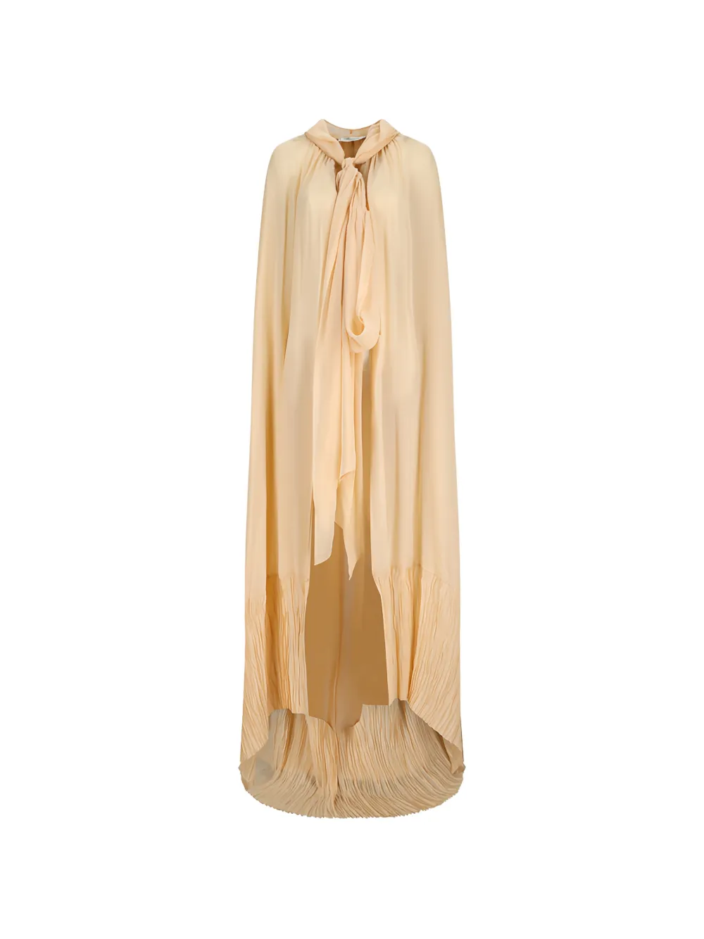 Blumarine pleated-trim cape - Nude