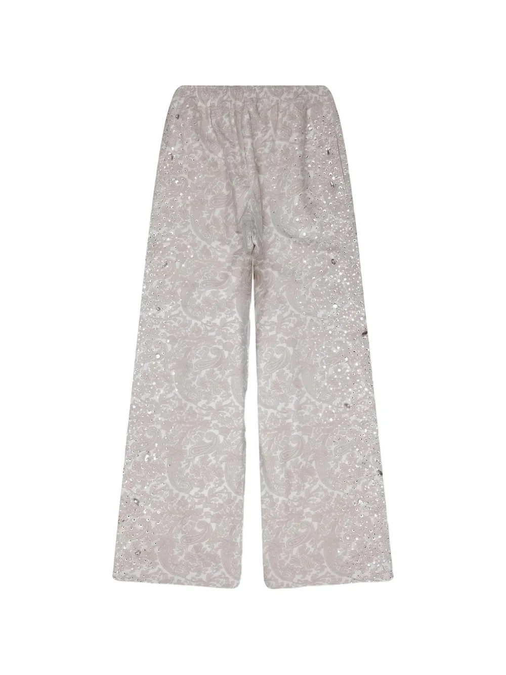 BIRTH OF ROYAL CHILD Cashew Blossomg crystal-embellished track pants - Bianco