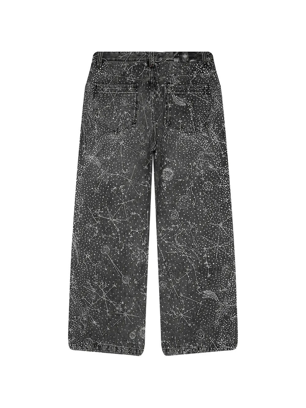 BIRTH OF ROYAL CHILD 20K Zodiac Diamond jeans - Nero