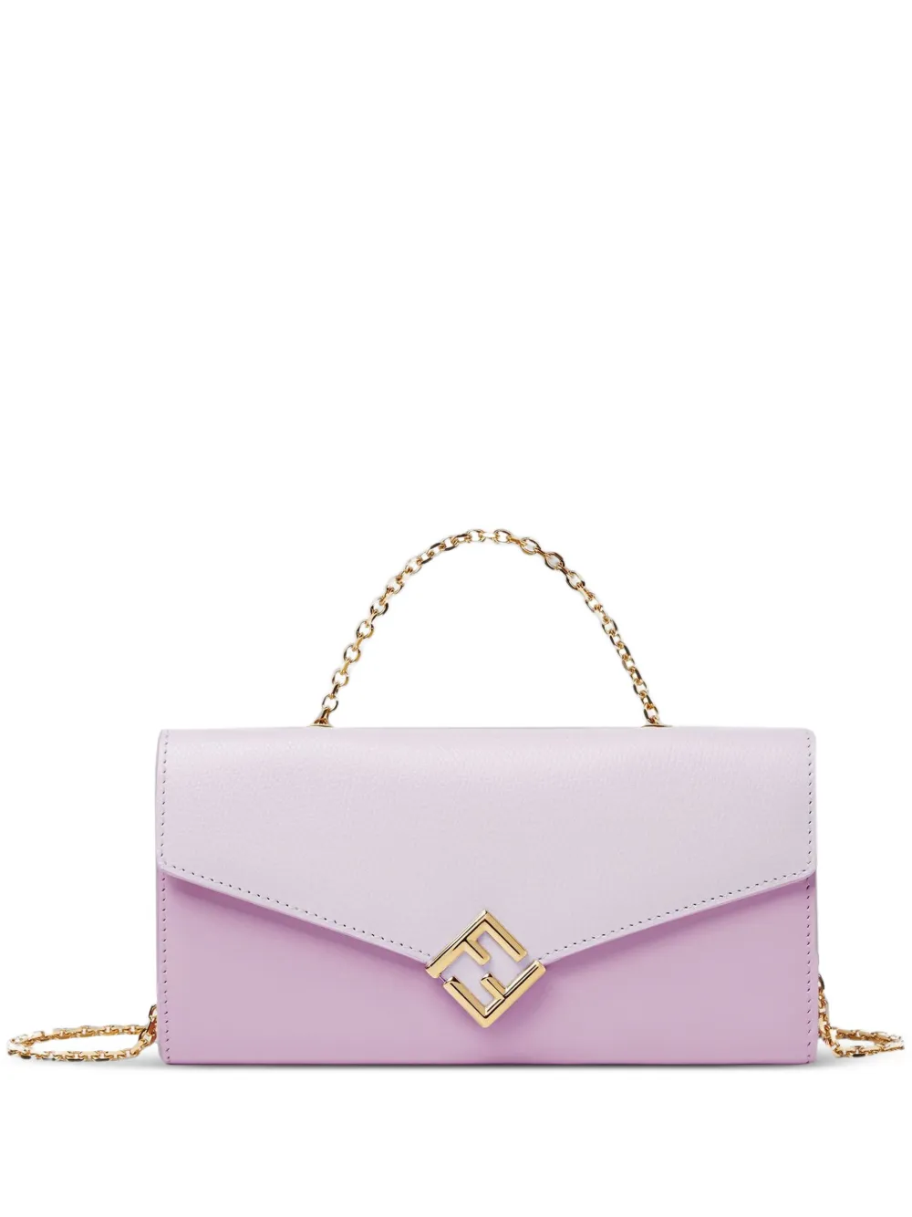 FENDI FF Diamonds leather clutch bag - Purple