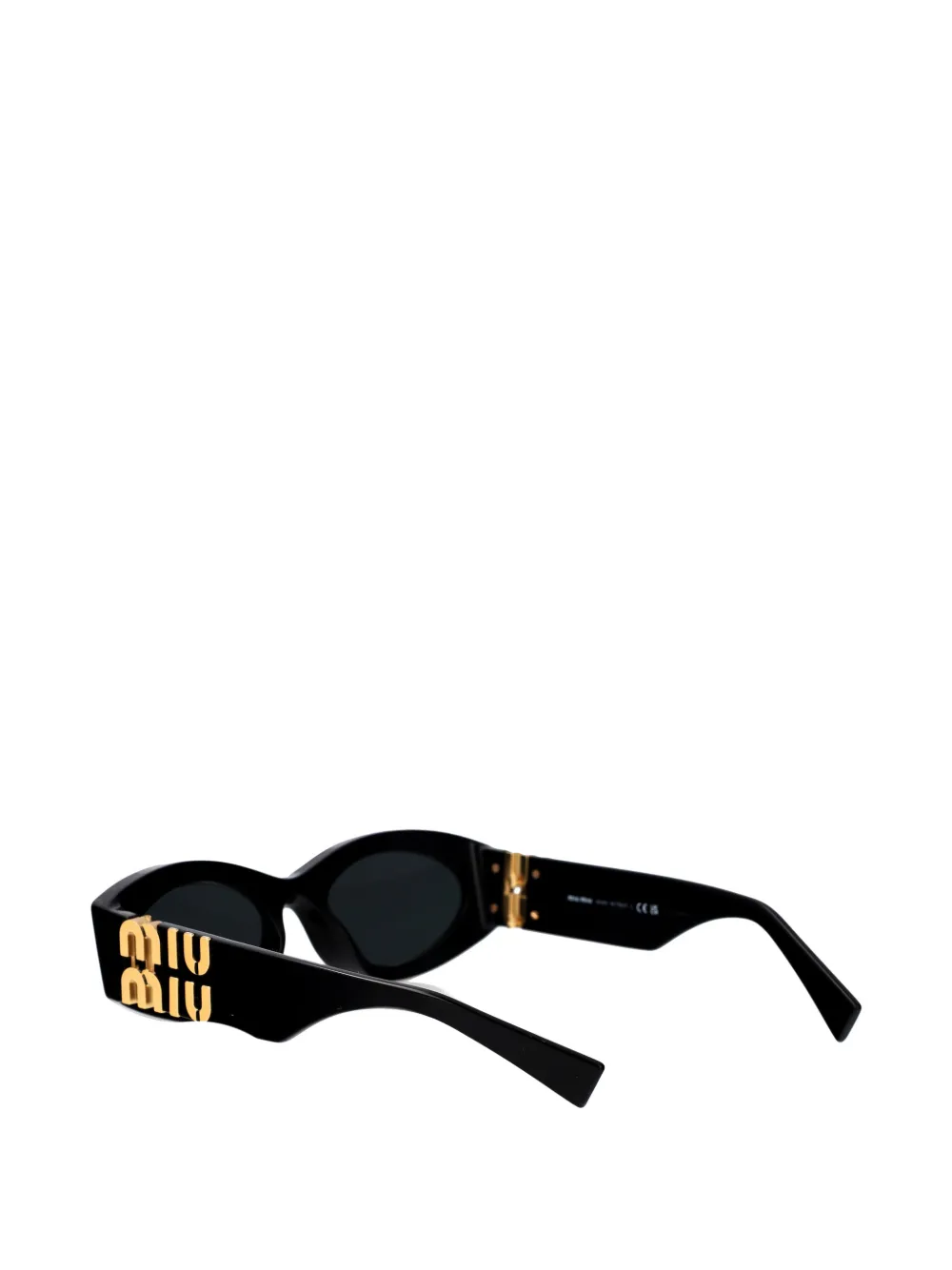 Miu Eyewear Zonnebril met ovalen montuur Zwart