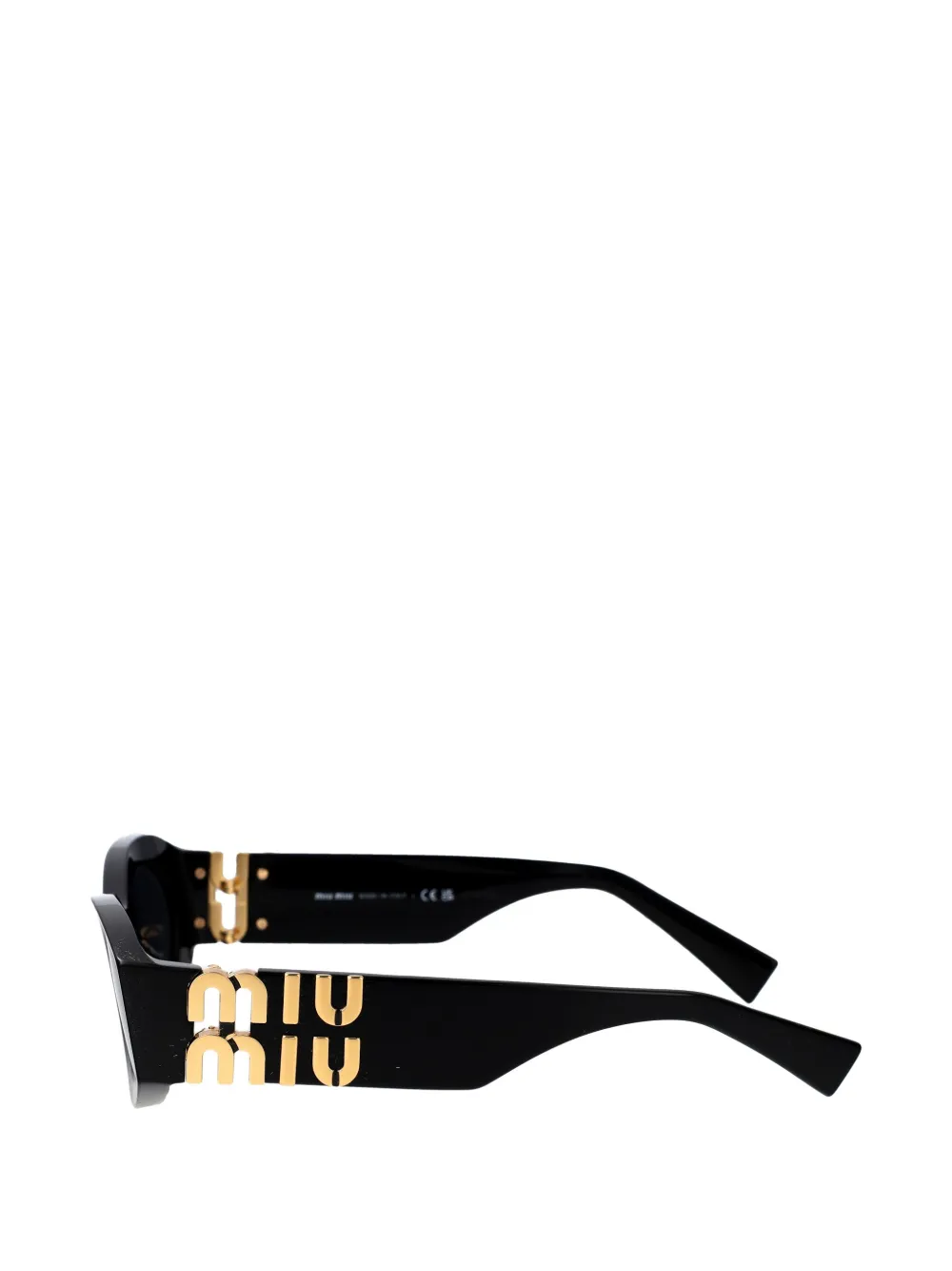 Miu Eyewear Zonnebril met ovalen montuur Zwart