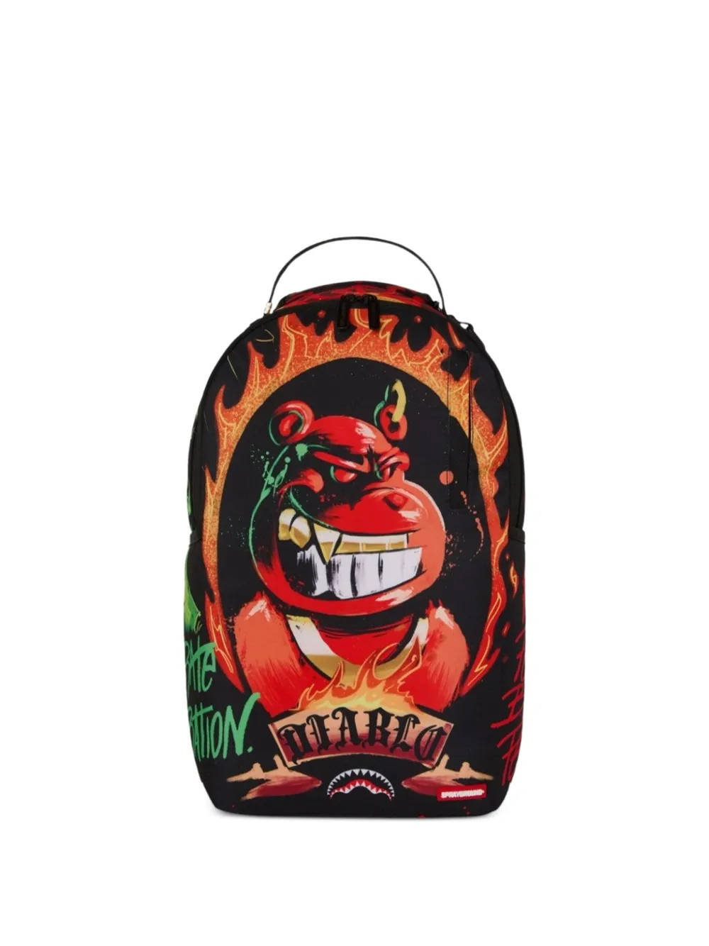 sprayground kid Diablo Burning Billion backpack - Nero