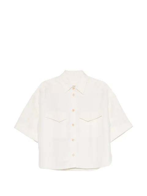Closed pocket-detail short-sleeve shirt