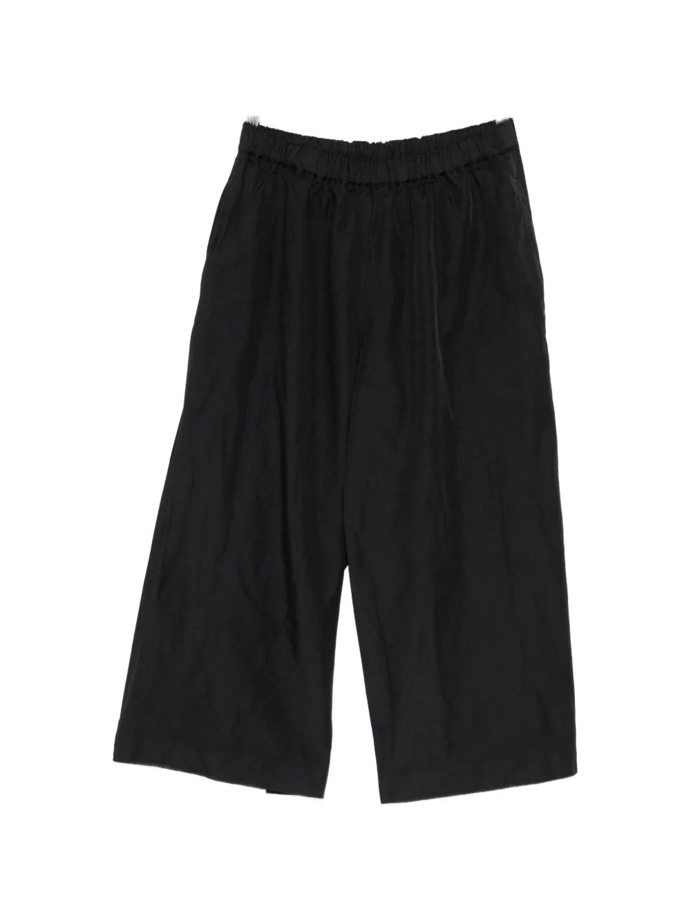 Comme Des Garçons Elasticated-waist Cropped Trousers In Black