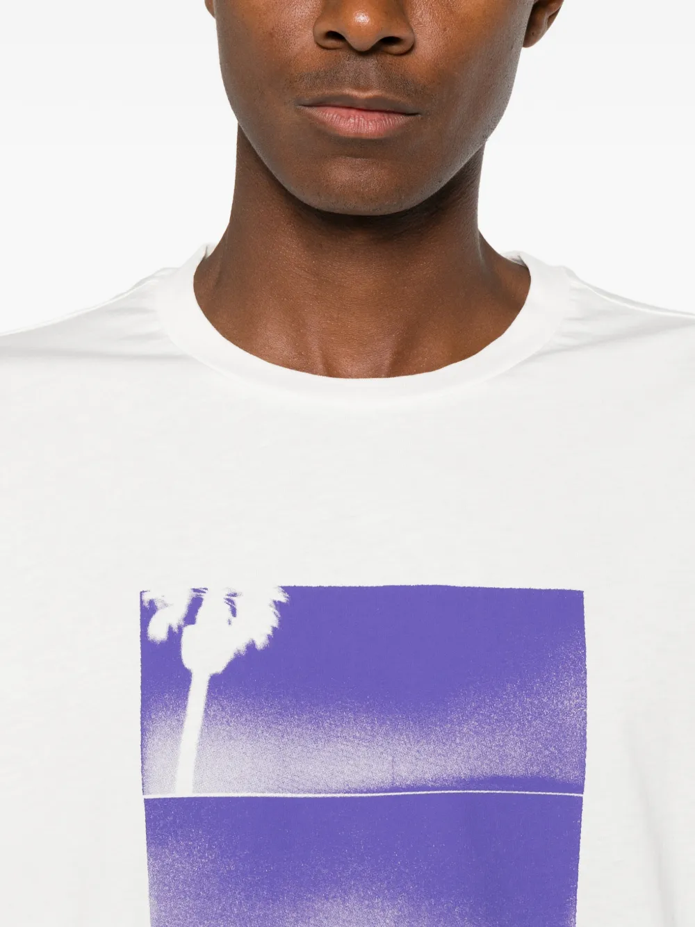 OAMC Peacemaker T-shirt met panorama-print en lange mouwen Wit