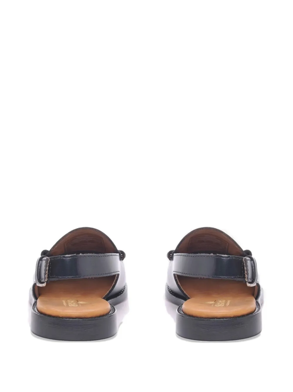 Sebago Dan slingback flat sandals Zwart