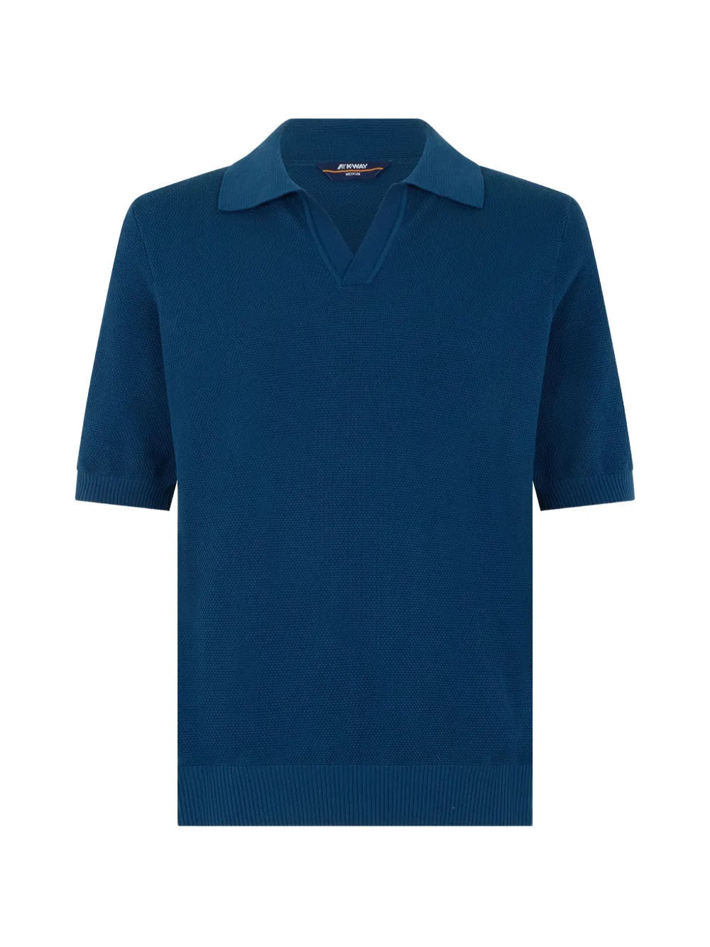 K-Way Pleyr fine-knit open-collar T-shirt - Blu