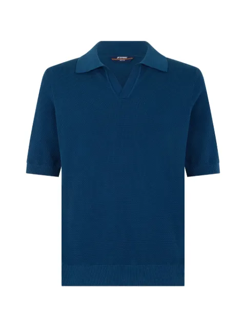 K-Way Pleyr fine-knit open-collar T-shirt