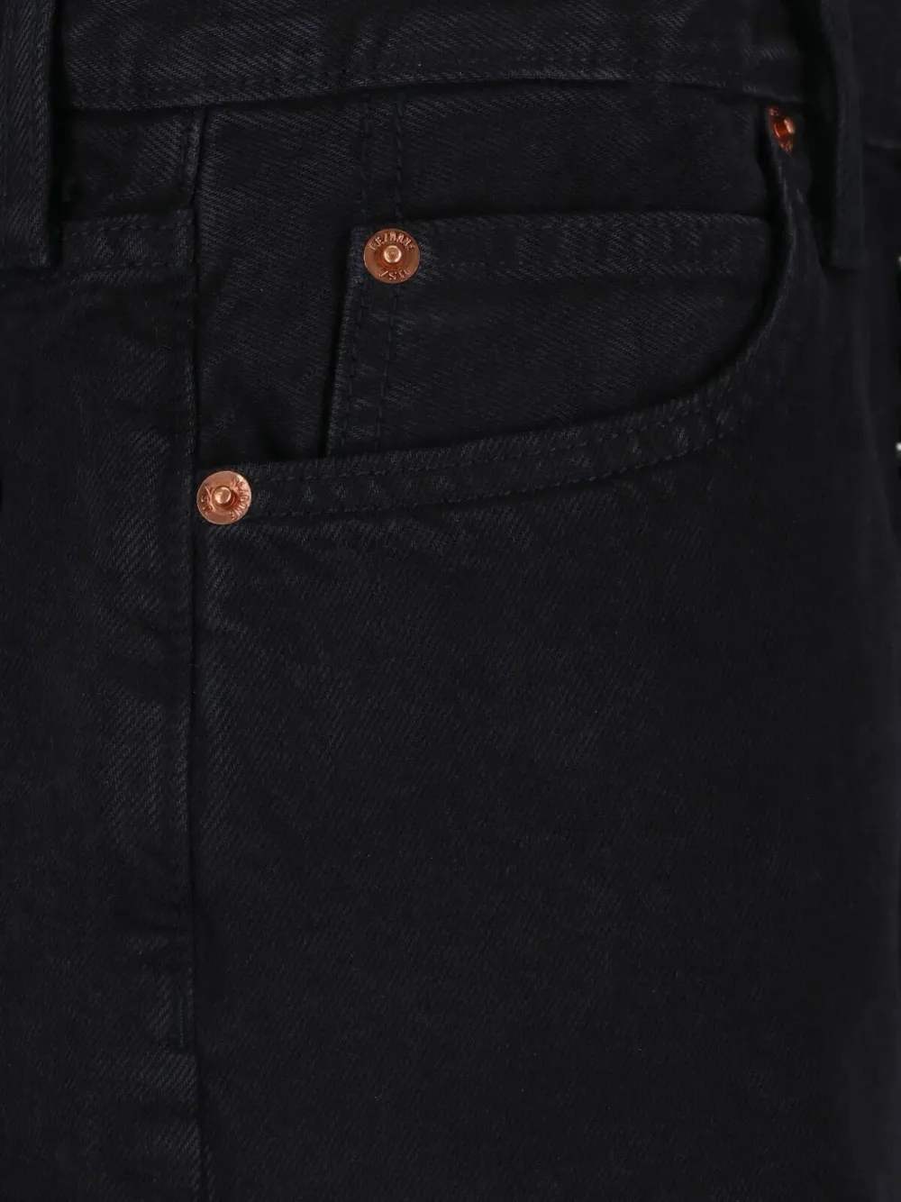 RE DONE The Breezy gerafelde shorts met franje Zwart