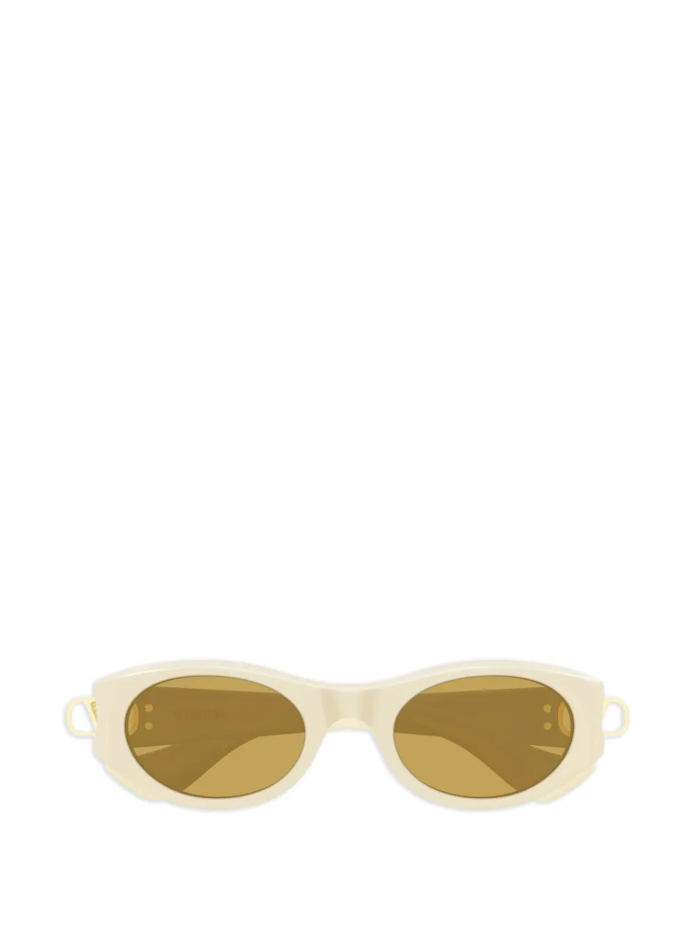 VALENTINO GARAVANI EYEWEAR VLogo oval-frame sunglasses - Toni neutri