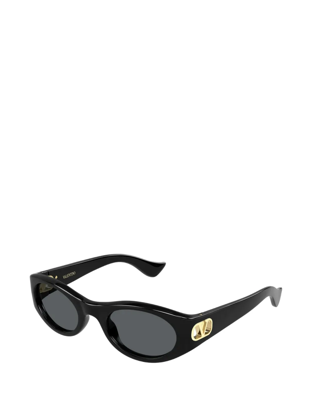 VALENTINO GARAVANI EYEWEAR VLogo zonnebril met ovaal montuur Zwart