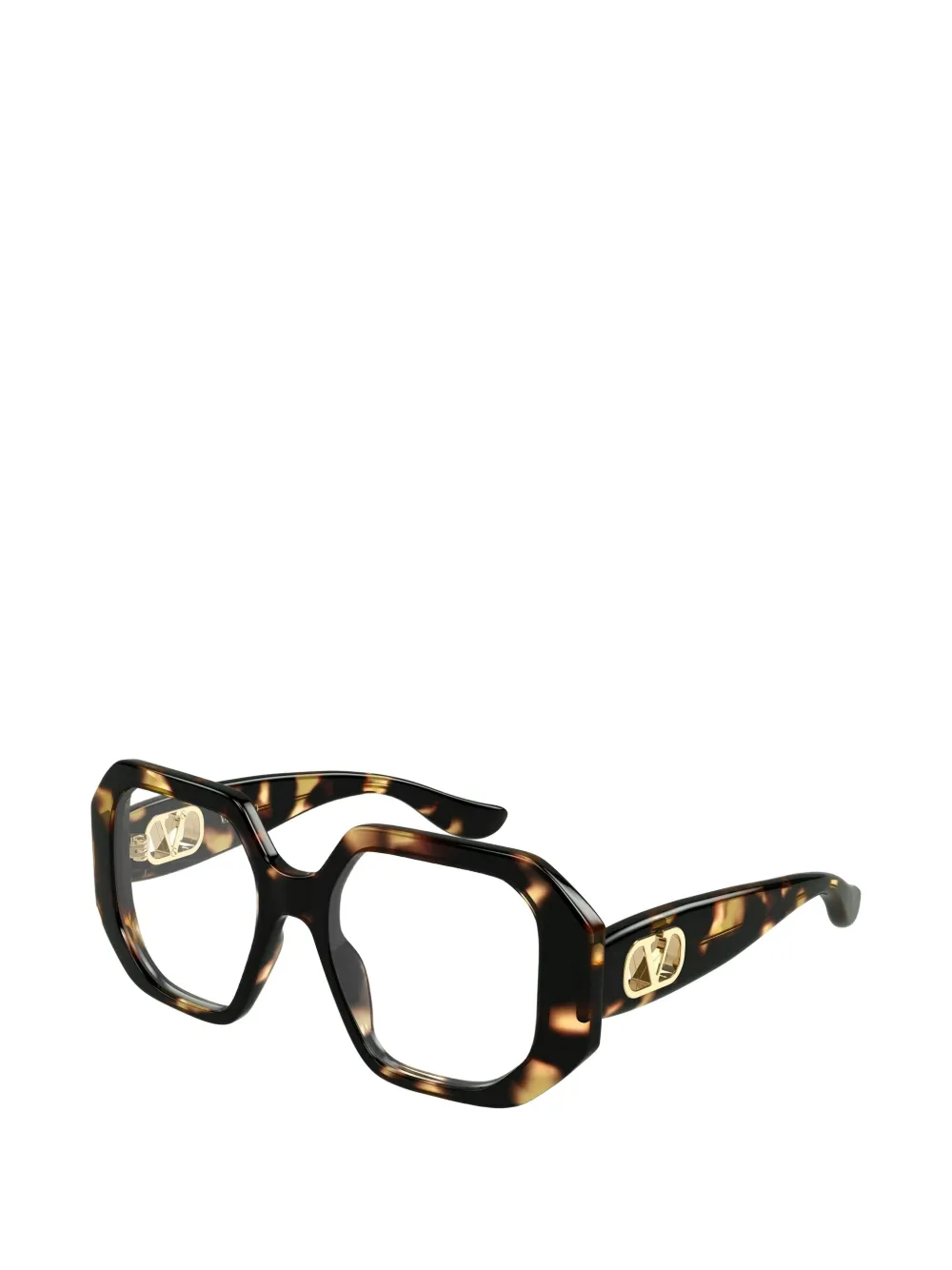 VALENTINO GARAVANI EYEWEAR VLogo Signature zonnebril met geometrisch montuur Bruin