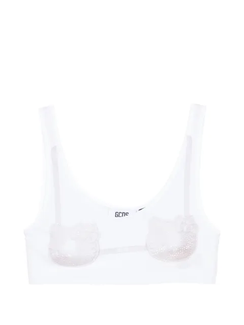 GCDS x Hello Kitty crystal-embellished top