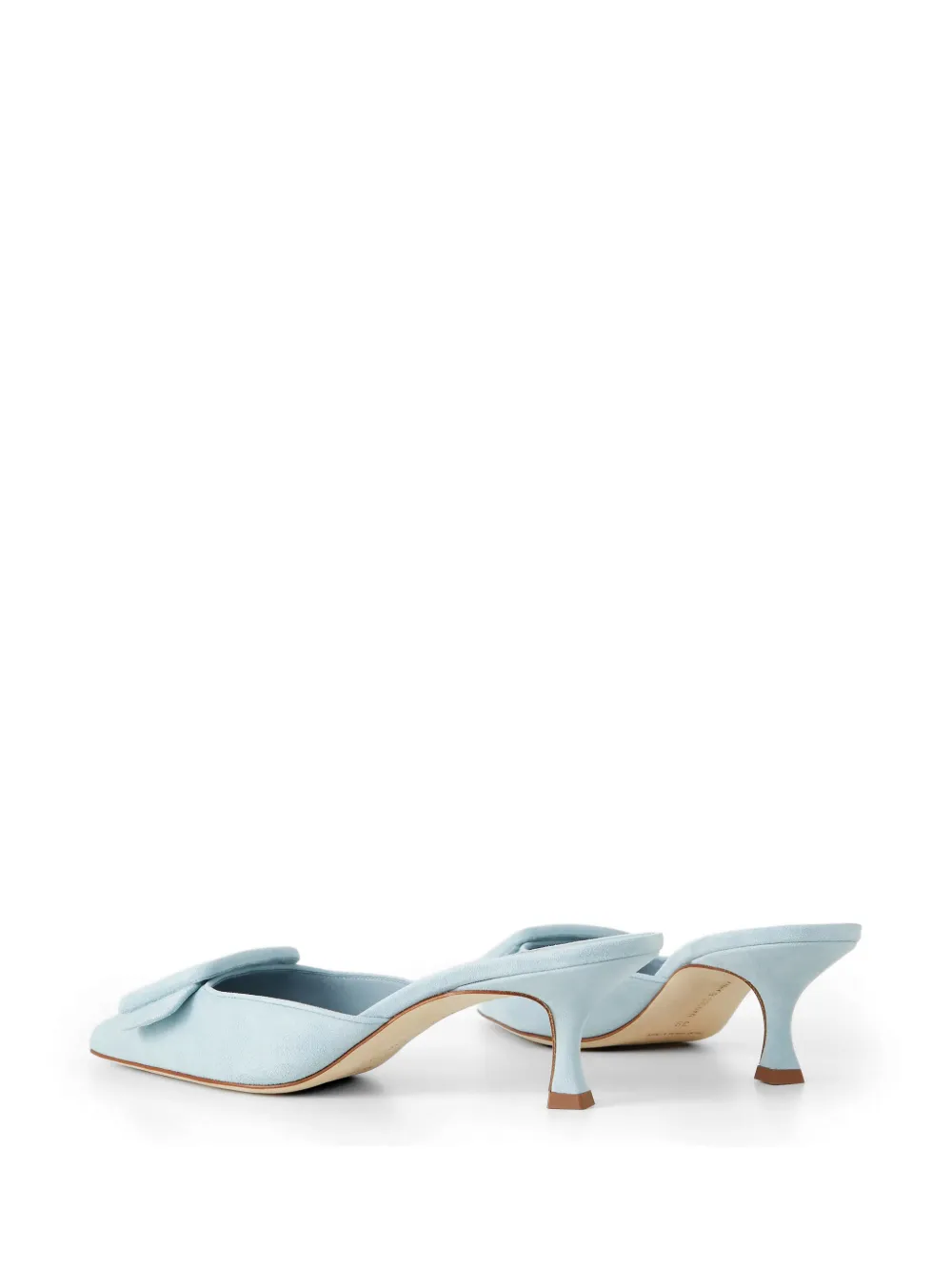 Manolo Blahnik Maysale buckle-detail mules Blauw