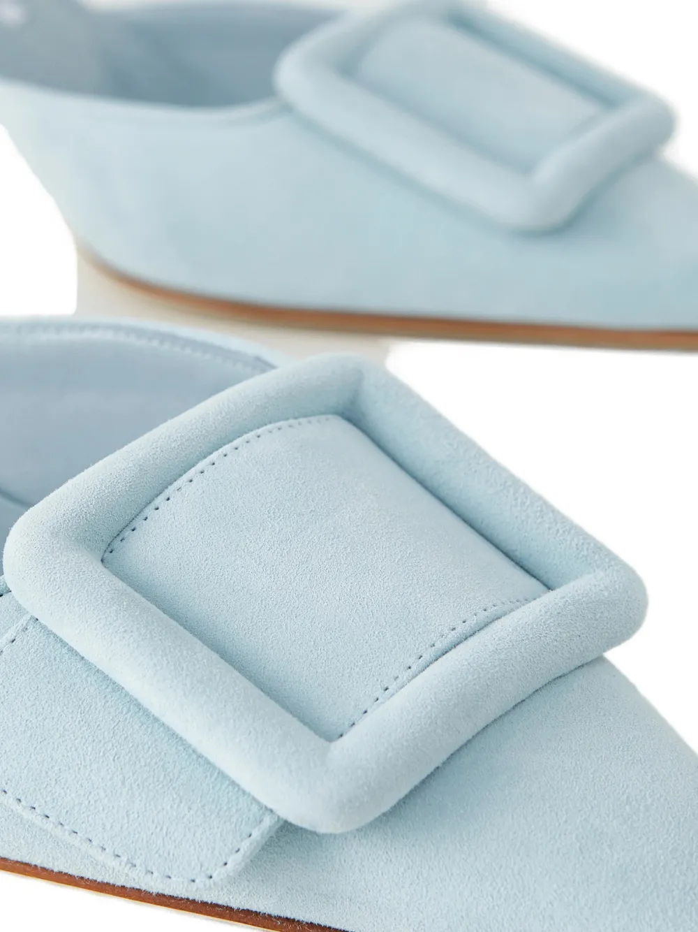 Manolo Blahnik Maysale buckle-detail mules Blauw
