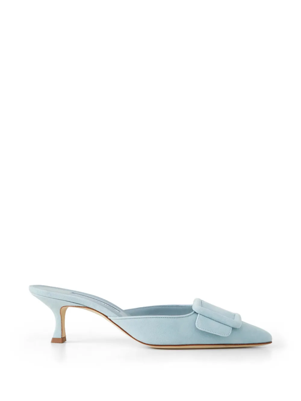 Manolo Blahnik Maysale buckle-detail mules - Blu