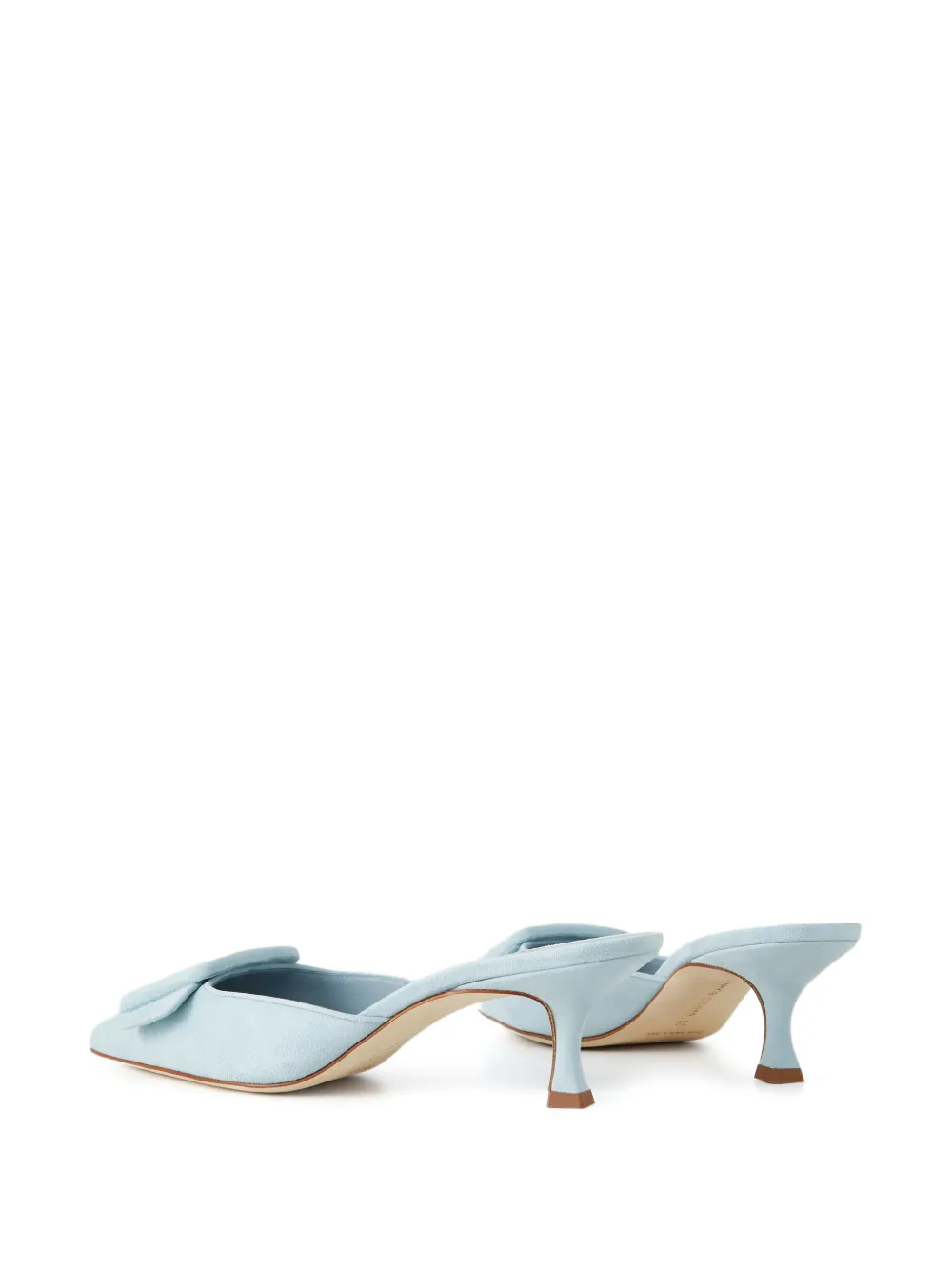  Manolo Blahnik Mules Maysale Con Hebilla - Azul 