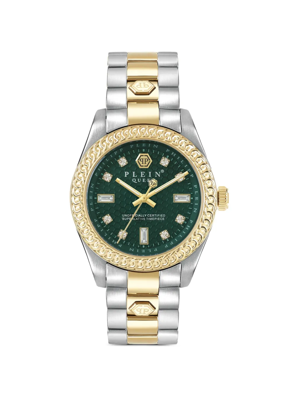 Philipp Plein Queen Armbanduhr mit Kristallen 36mm - Grün