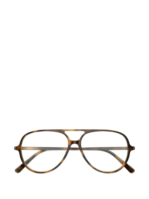 VALENTINO GARAVANI EYEWEAR tortoiseshell-effect pilot glasses