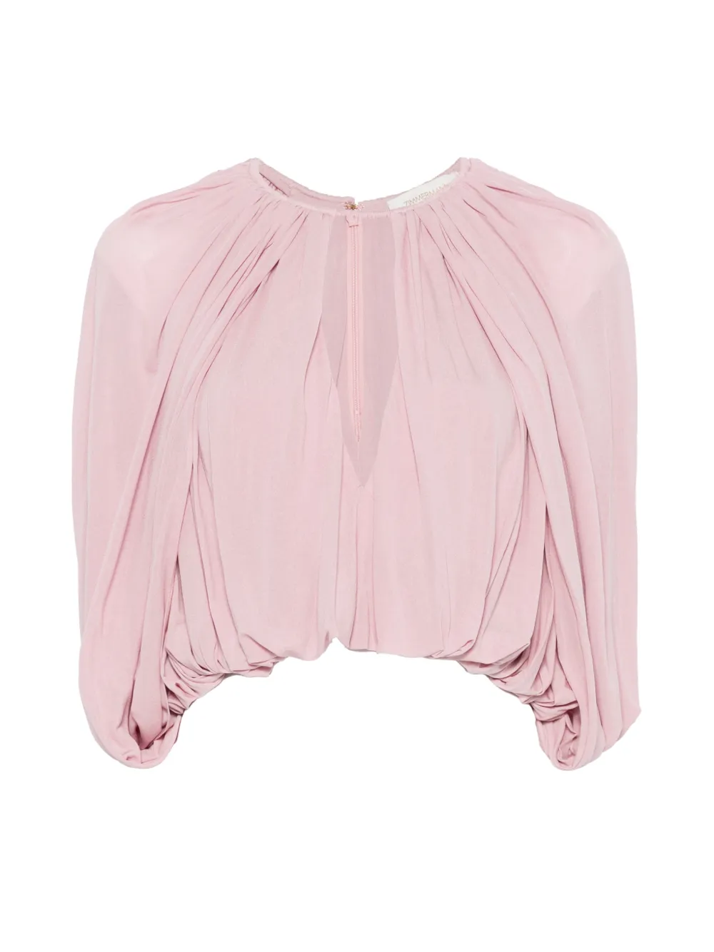 ZIMMERMANN Alchemy draped-detail cutout blouse - Pink