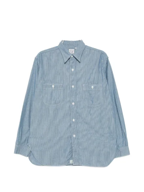 Orslow striped chest pockets shirt