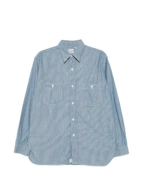 Orslow striped chest pockets shirt