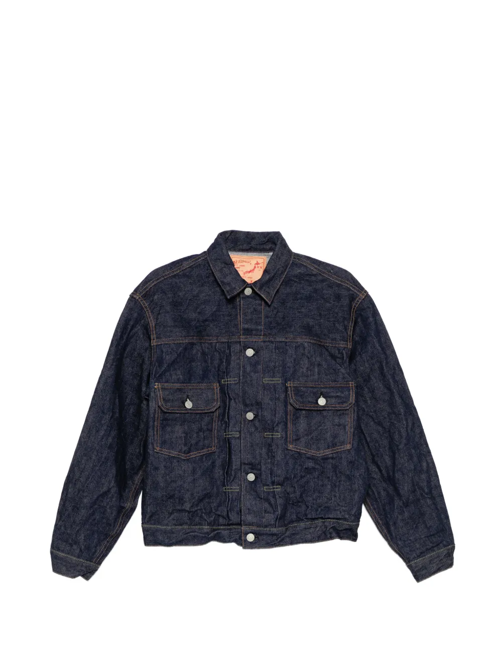 Orslow contrast-stitched denim jacket - Blu