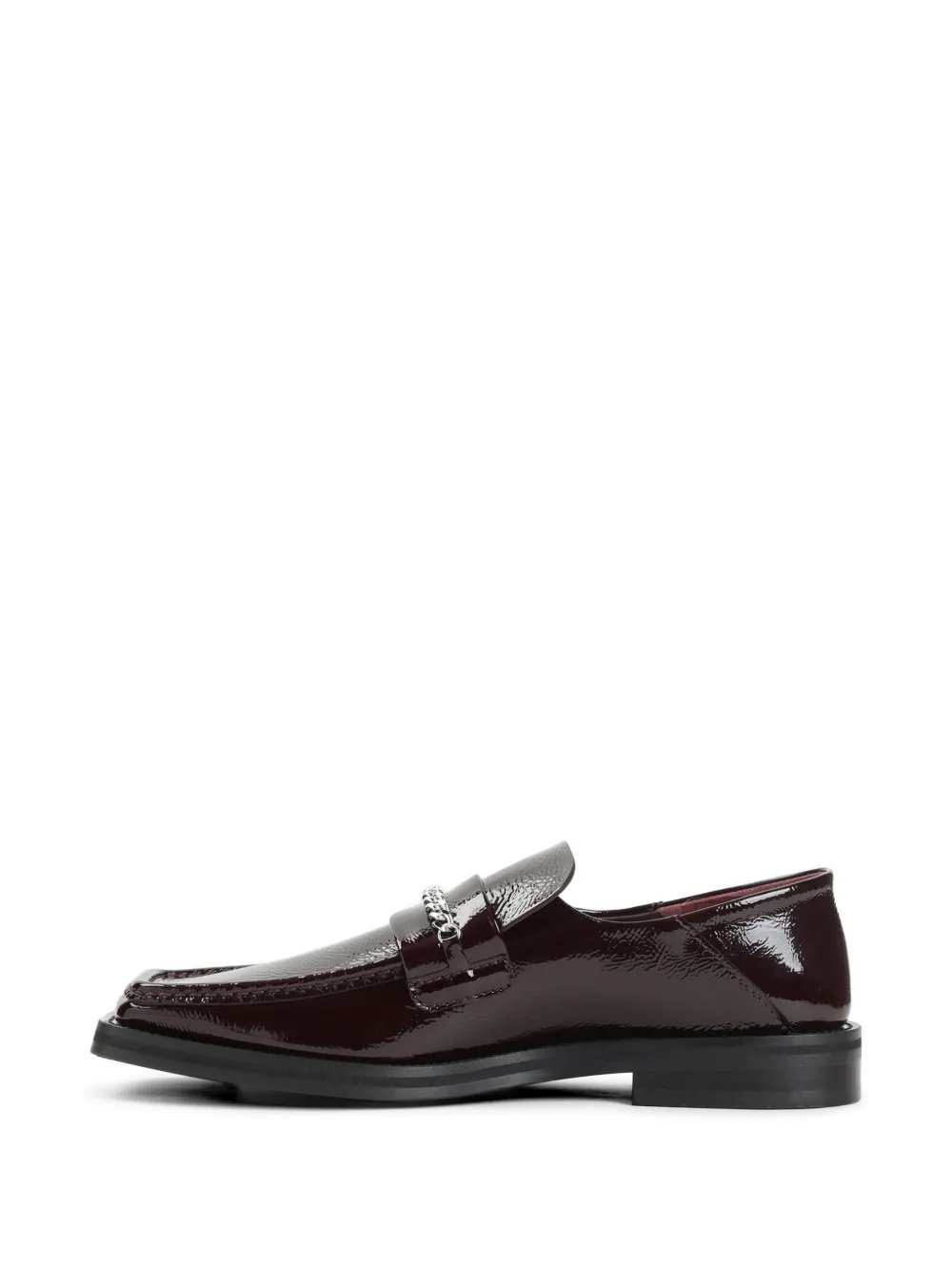 Martine Rose chain-link patent-leather loafers Rood