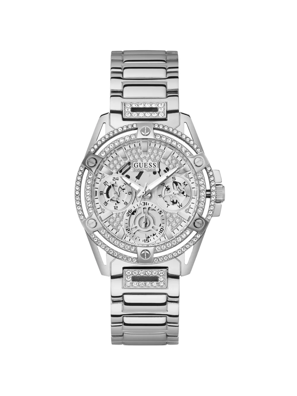 GUESS USA Orologio con cristalli 30mm - Argento