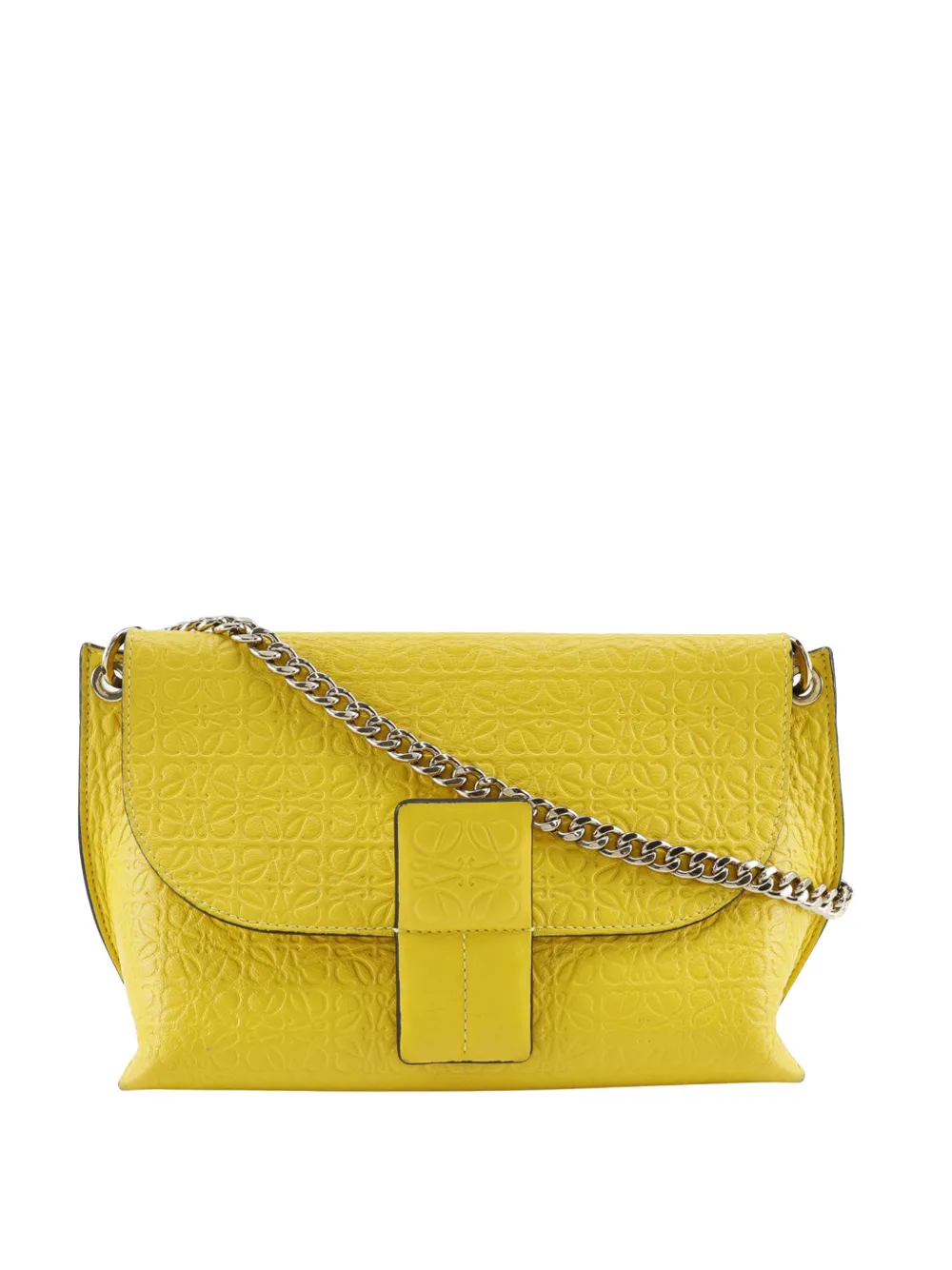 Loewe Pre-Owned 2010-2026 Leather Repeat Anagram Avenue crossbody bag - Giallo