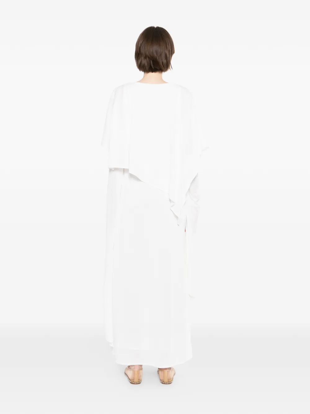 RUOHAN Tobi jurk met cape Beige