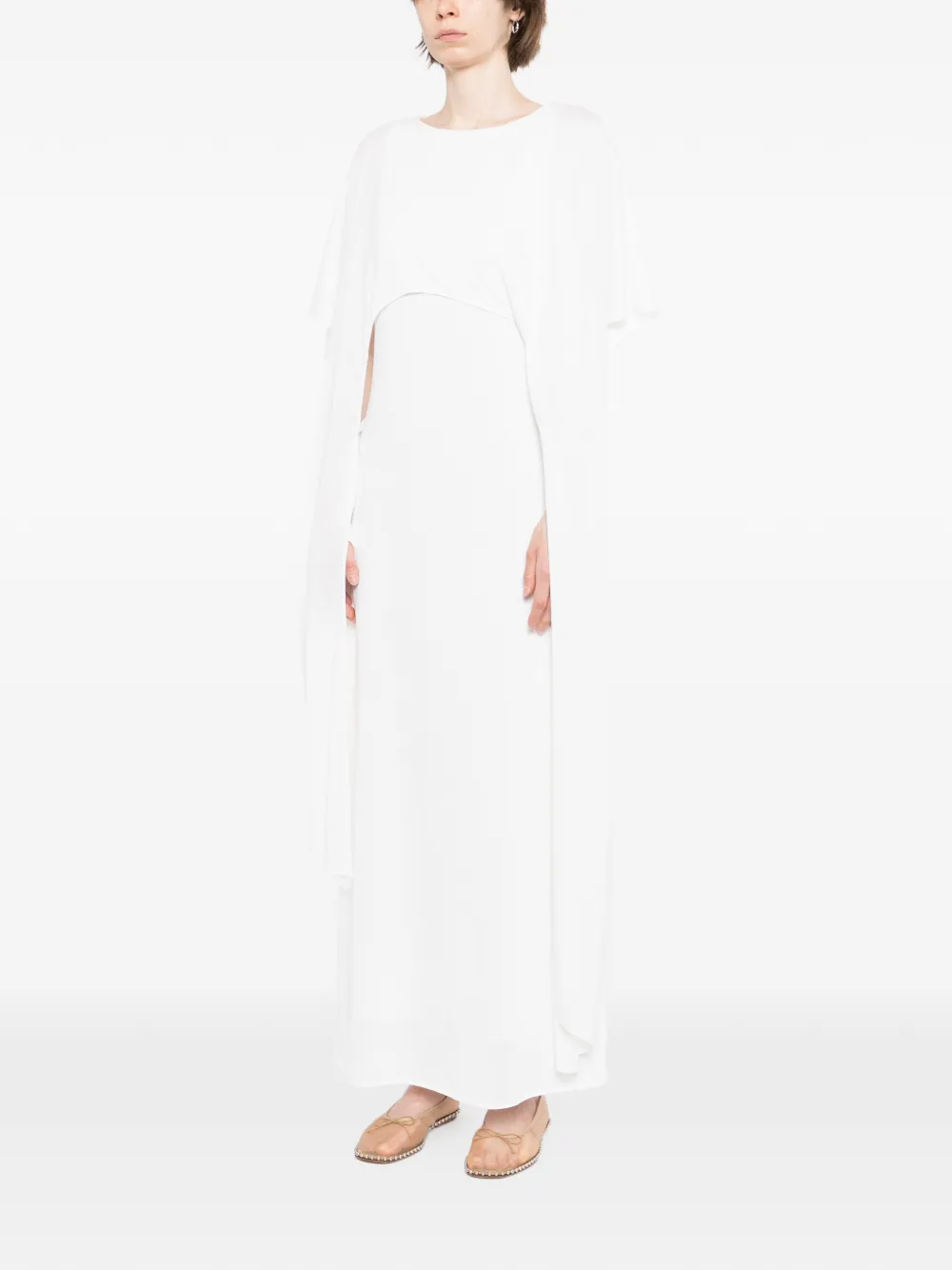 RUOHAN Tobi jurk met cape Beige