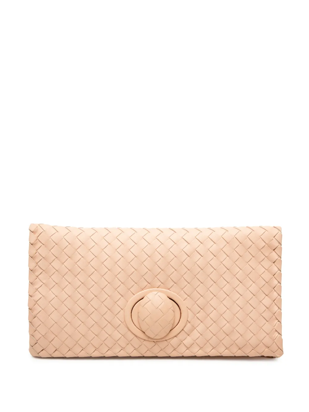 Bottega Veneta Pre-Owned 2012-2026 Nappa Intrecciato Turn Lock clutch bag - Marrone