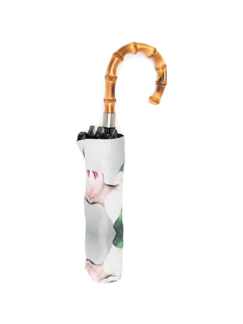 Undercover graphic-print bamboo-handle umbrella - Weiß