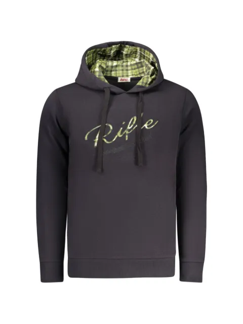 RIFLE logo-print drawstring hoodie