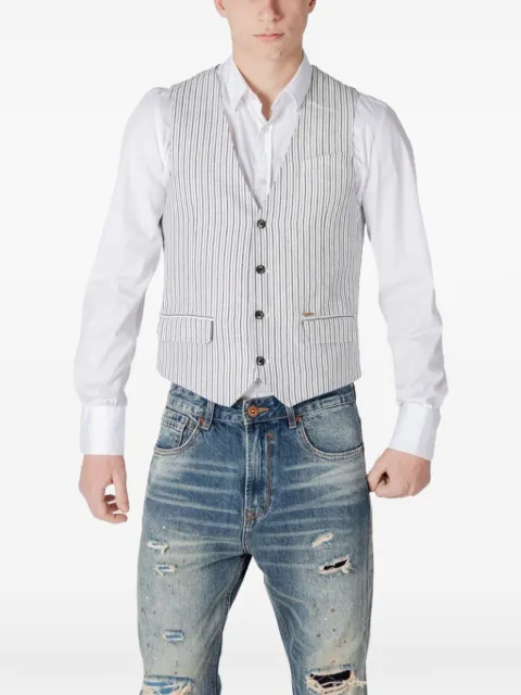 GIANNI LUPO pinstripe waistcoat