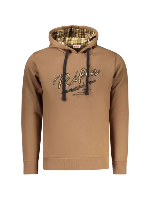 RIFLE logo-print drawstring hoodie