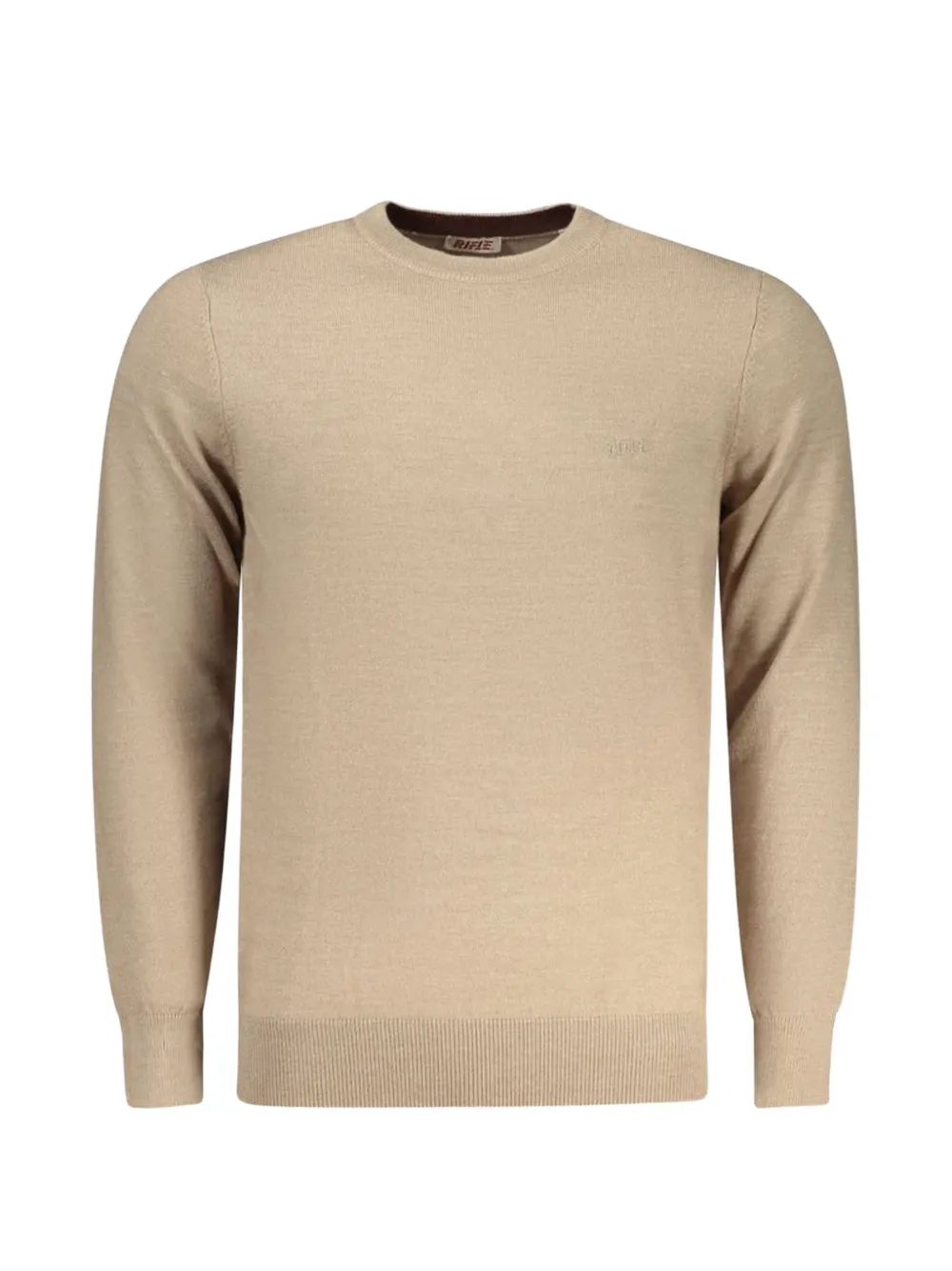 RIFLE embroidered-logo fine-knit sweater - Toni neutri