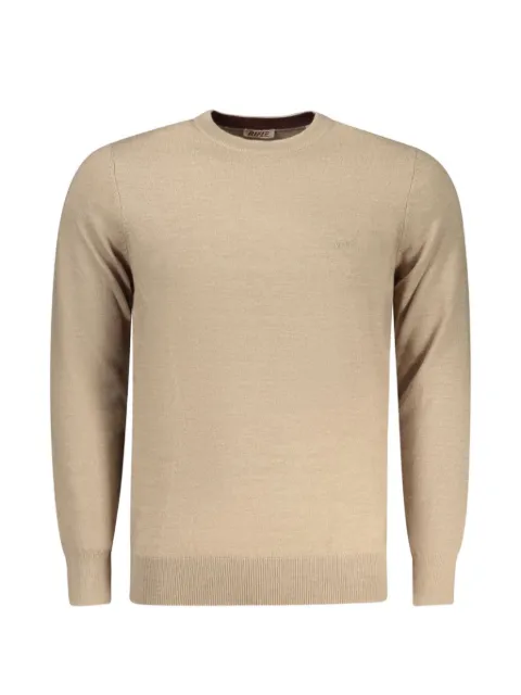 RIFLE embroidered-logo fine-knit sweater