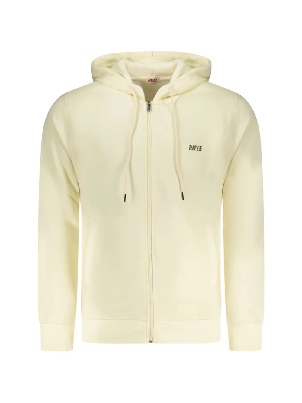 RIFLE logo-print zip-up hoodie - Bianco