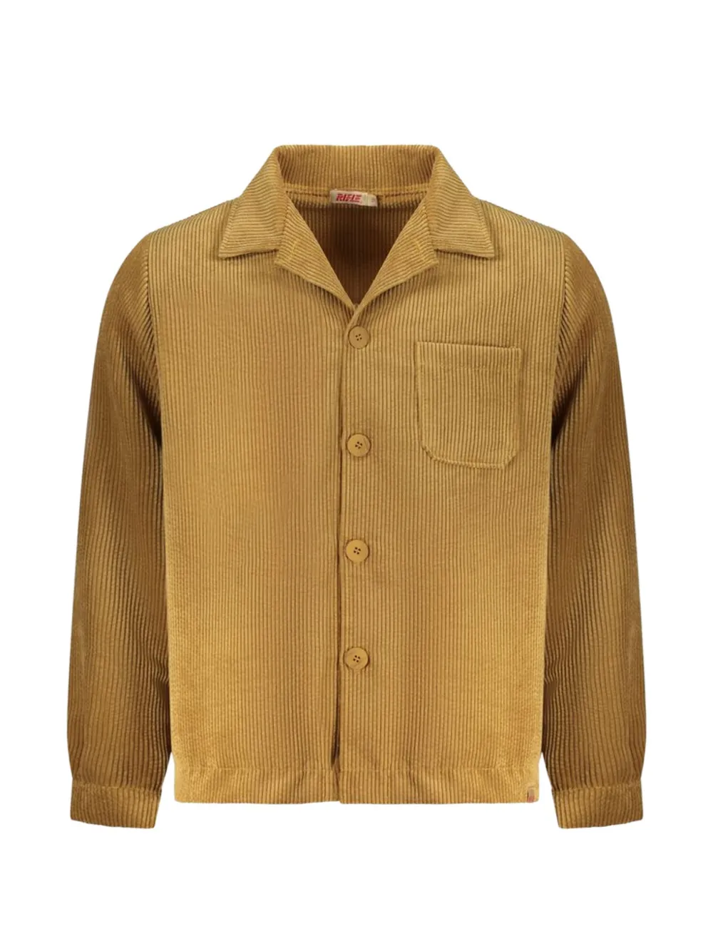 RIFLE corduroy notched-collar shirt jacket - Nude