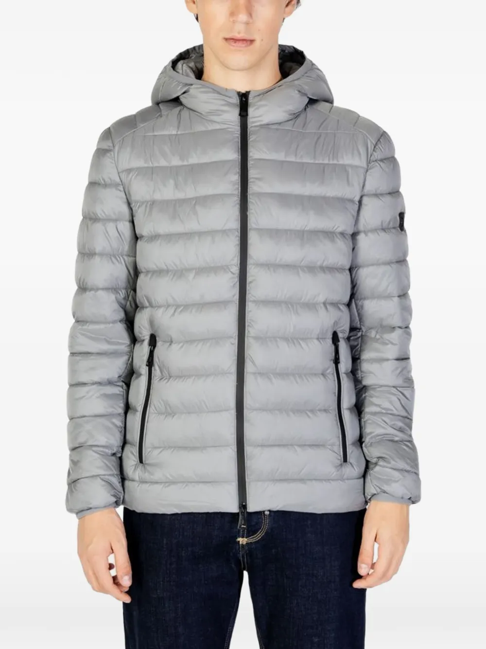 GIANNI LUPO quilted hooded jacket - Grigio