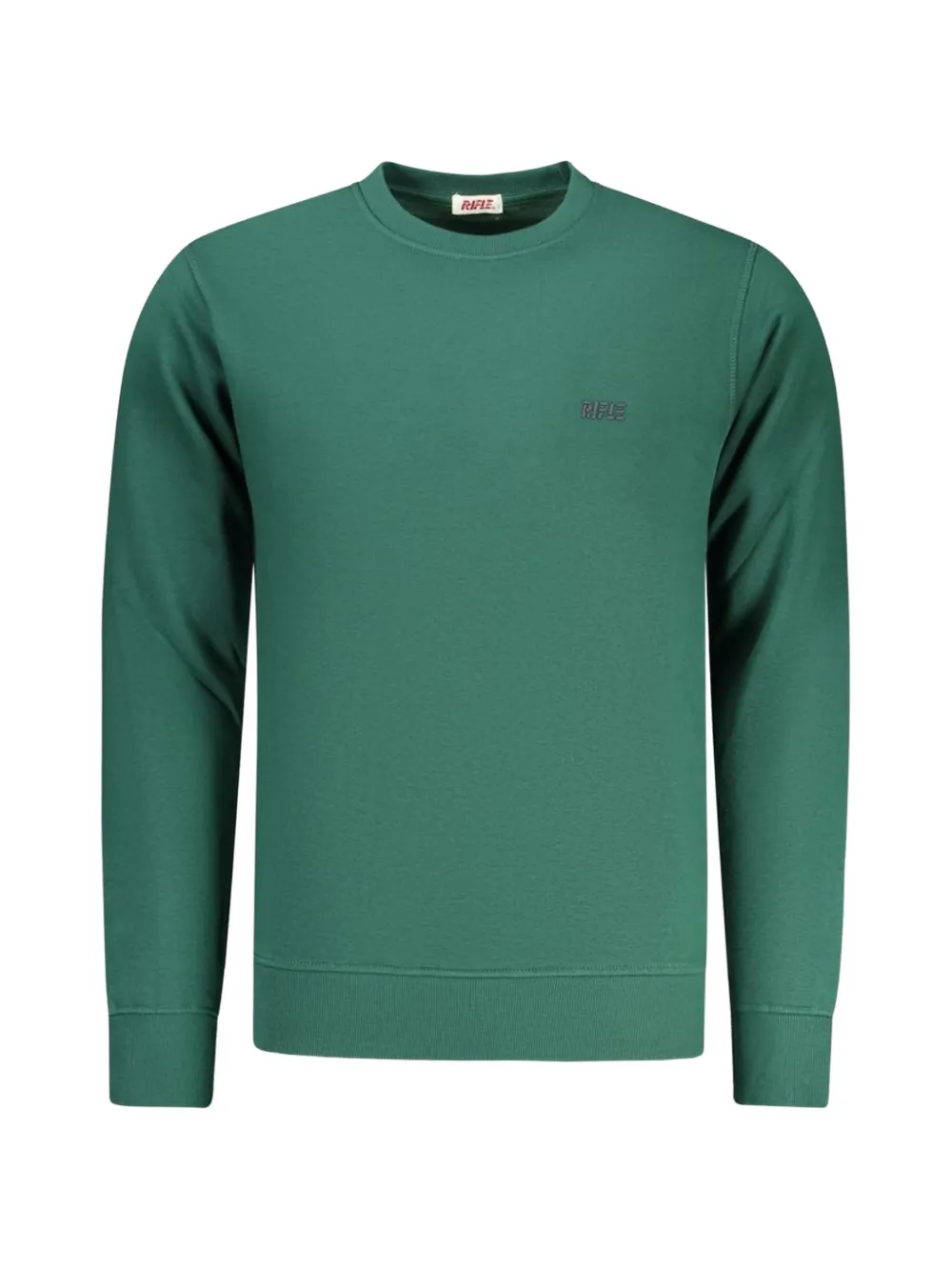 RIFLE 로고 프린트 코튼 스웨트셔츠 | 그린 | Image 1