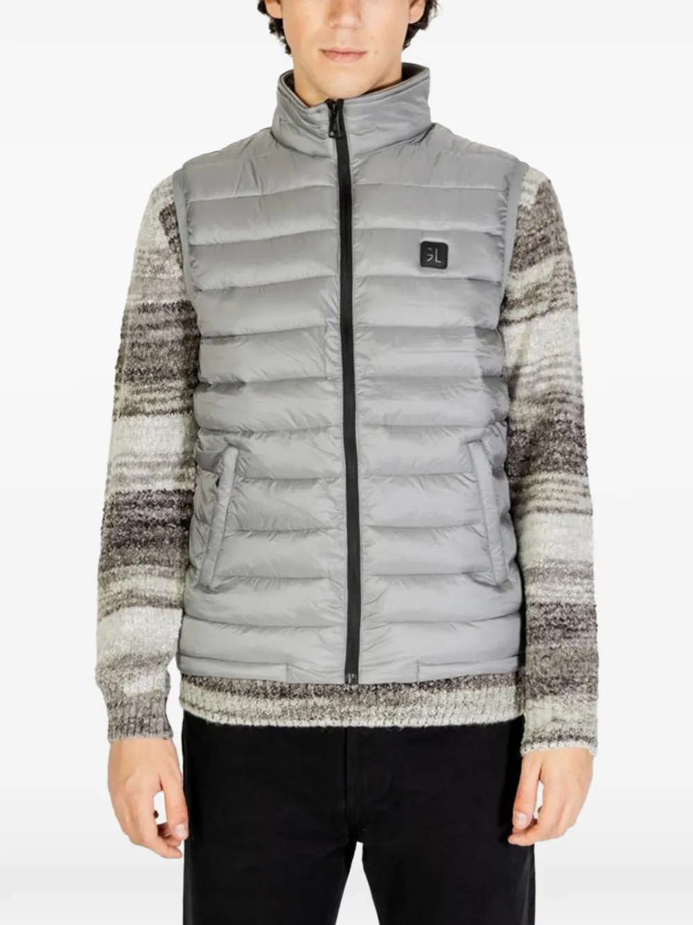 GIANNI LUPO gilet matelassé à design léger - Gris GIANNI LUPO gilet matelassé à design léger - Gris