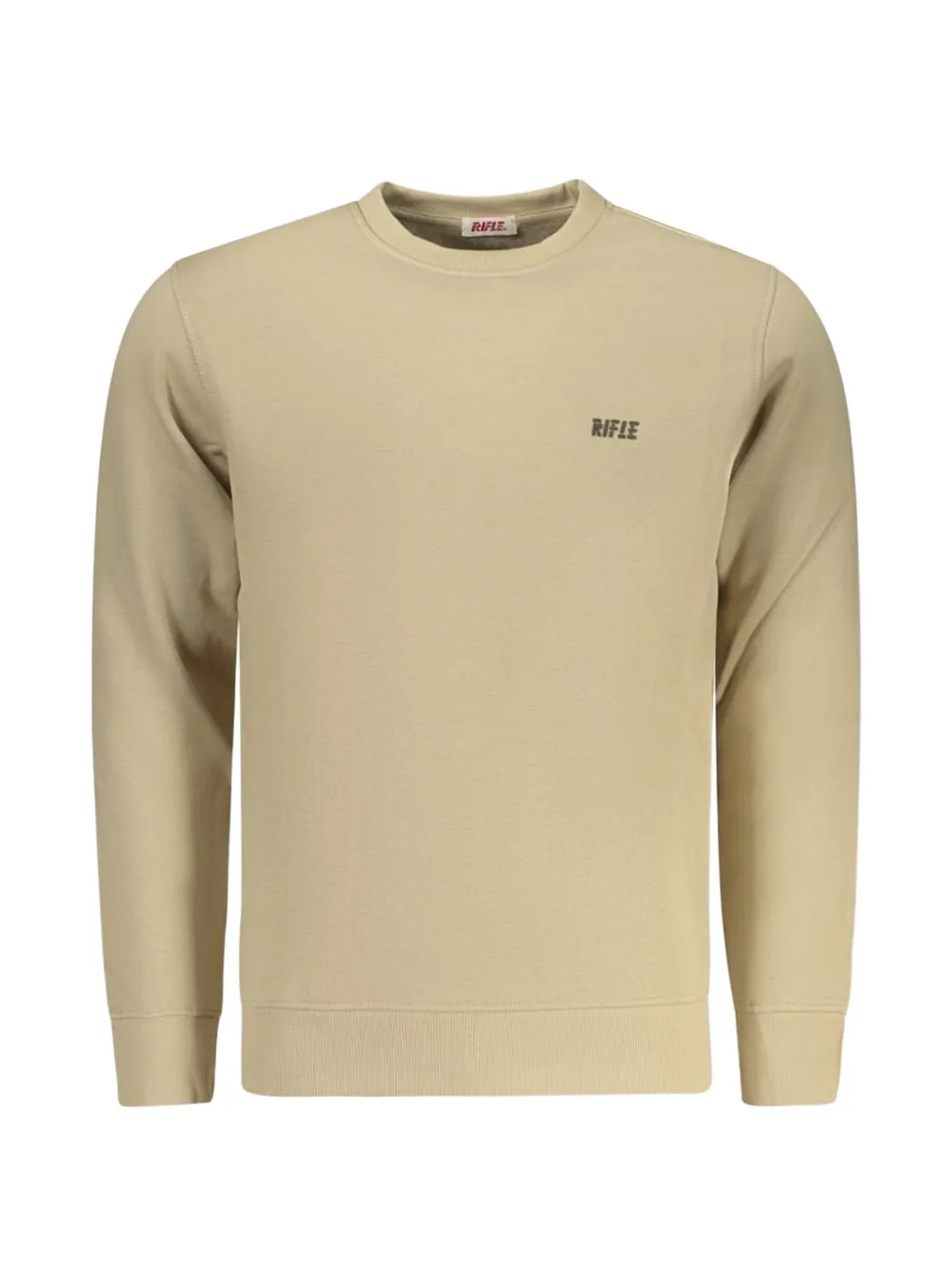 RIFLE 로고 프린트 코튼 스웨터 | 뉴트럴 | Image 1