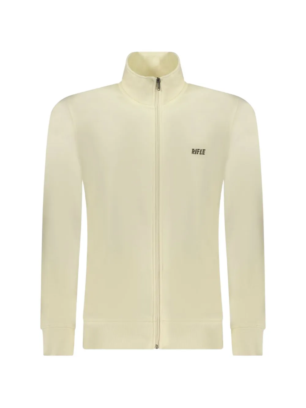 RIFLE zip-up logo-print sweater - Toni neutri