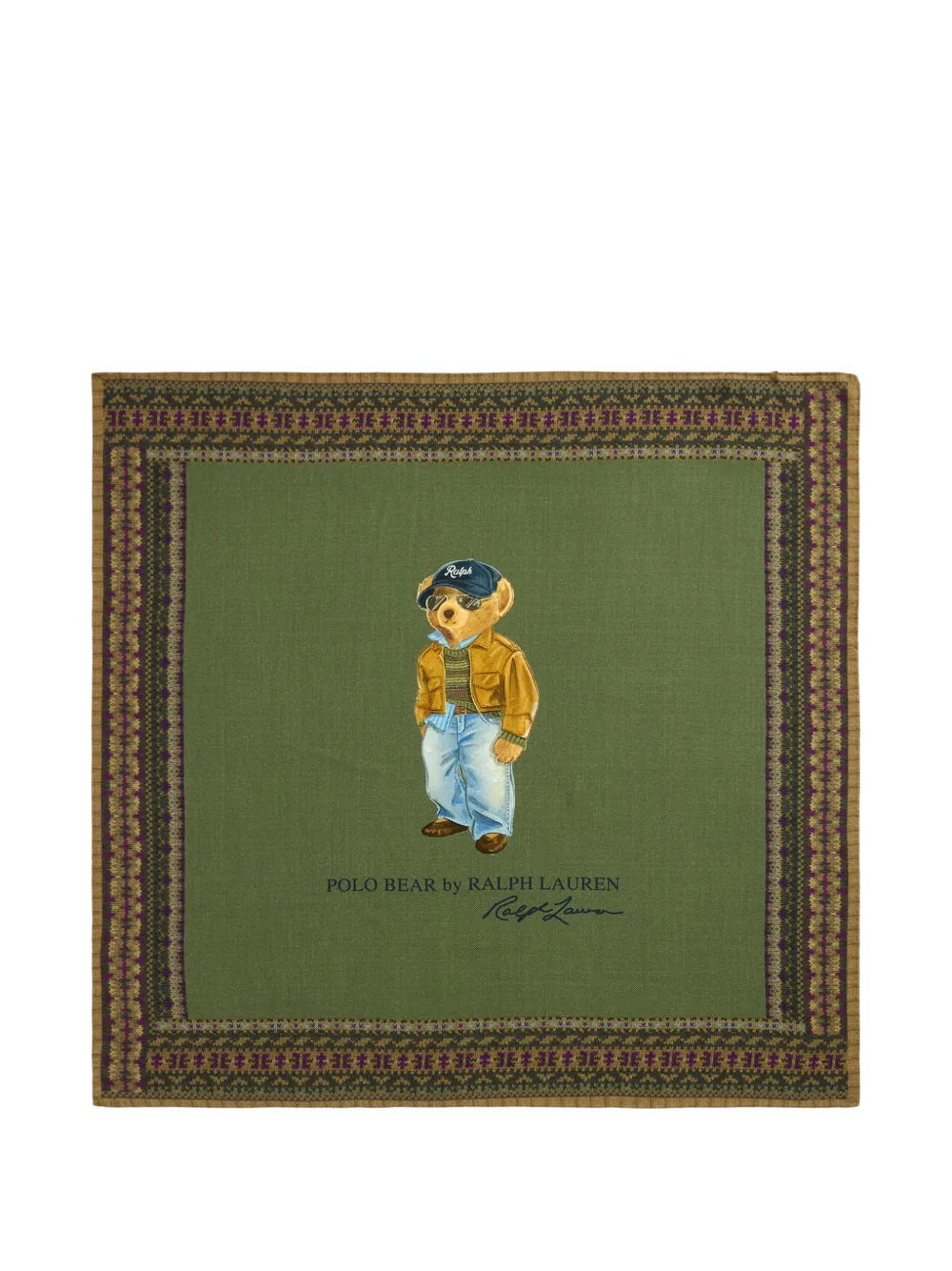 Polo Ralph Lauren Sciarpa Polo Bear in lana - Verde